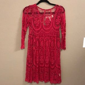 Free People red lace dress